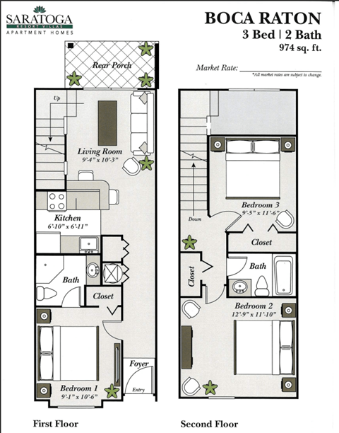 Boca Raton Floor Plan at Saratoga Resort Villa Apartments, Kissimmee, FL